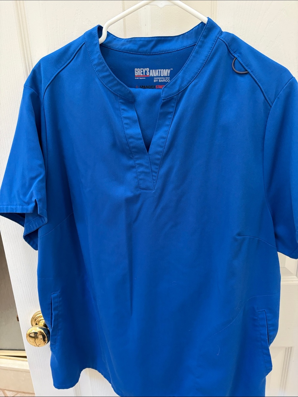 Grey's Anatomy Women’s Short Sleeve Scrub Top in Royal Blue